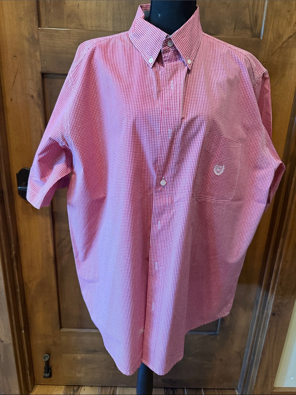 Chaps men’s Red Gingham Short-Sleeve Button-Down Shirt